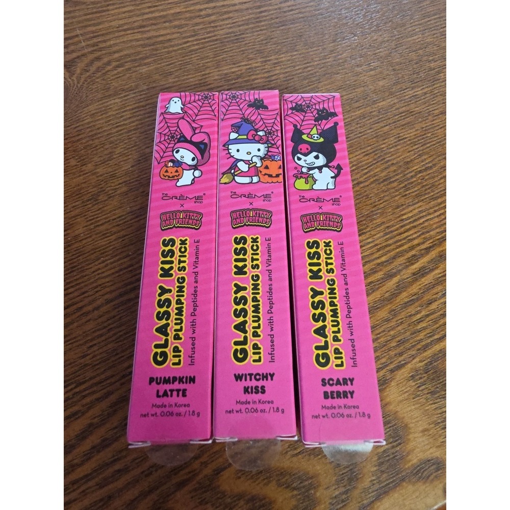 The Creme Shop Hello‎ Kitty Glassy Kiss Lip Plumping Stick, 3 Different Sticks.